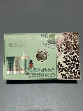 (NEW) Tuscan Hills 4-Piece Luxury Body Care Gift Set